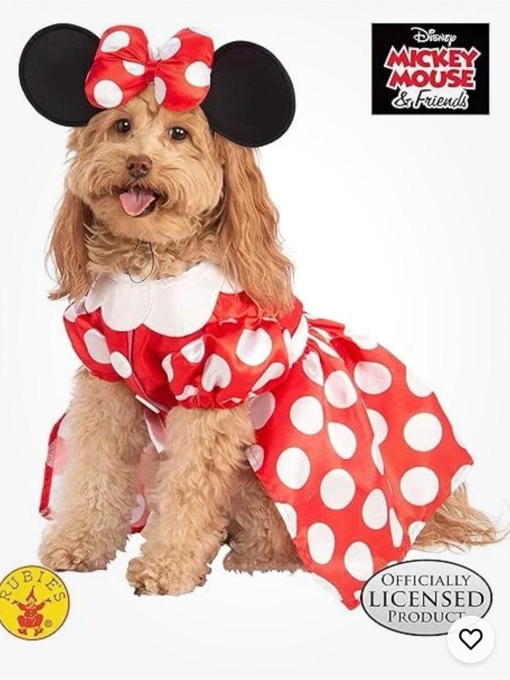 Rubies Minnie Mouse Disney Classic Halloween Birthday Party Dog Cat Pet Costume